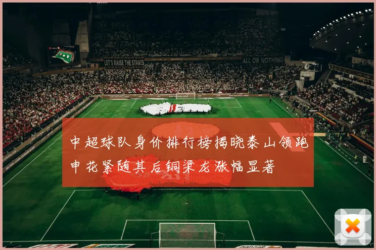 中超球队身价排行榜揭晓泰山领跑申花紧随其后铜梁龙涨幅显著